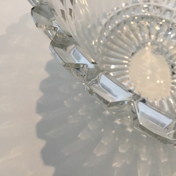 Vintage 1930s USSR Russian 24% Lead Crystal Oval Bowl  Oval Lead Crystal Bowl USSR Russian Vintage